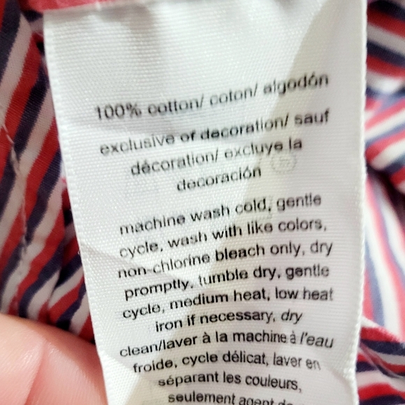 Tommy Hilfiger Women's Striped 100% Cotton Tunic Shirt Size Large Classic Design - Picture 11 of 11